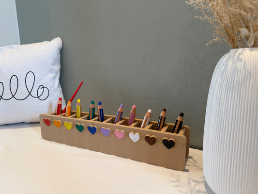 Montessori Stiftehalter mit 10 Fächern